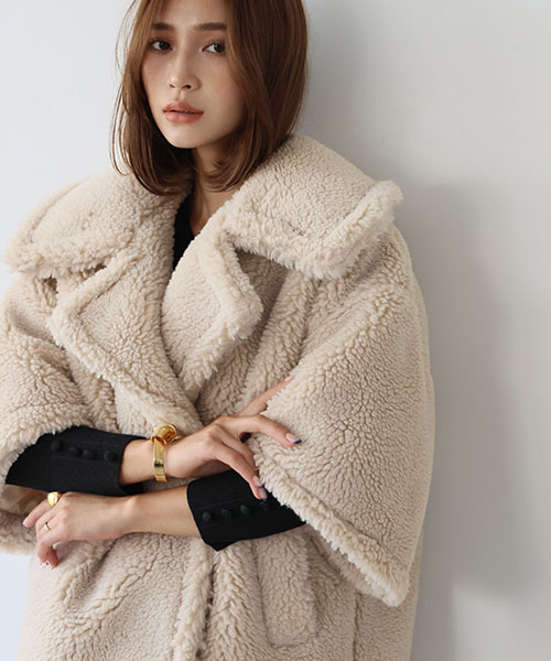 Rotar ボア　コート　美品　Lサイズ Rotar ボア コート 美品 Lサイズ