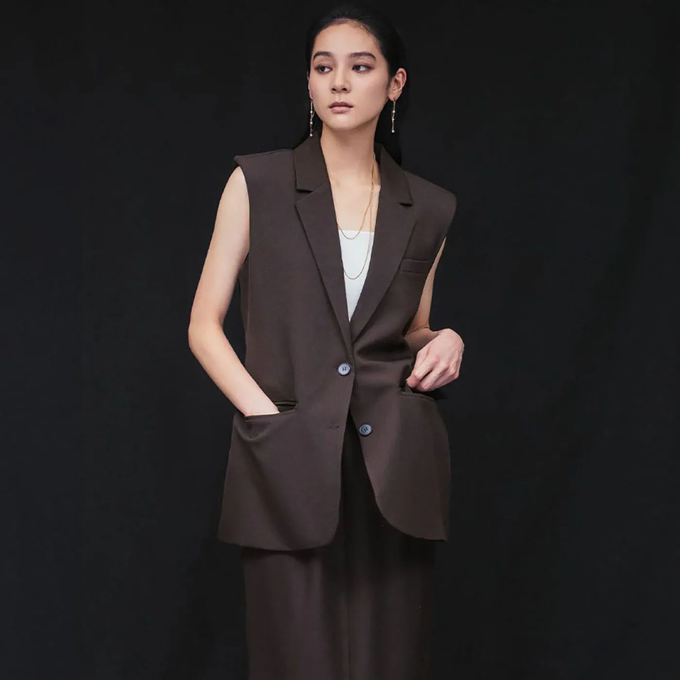 【結婚式】GIRL セットアップ くすみブルー Mサイズ 結婚式・お呼ばれ対応 | トロンプルイユワンピース - パーティー