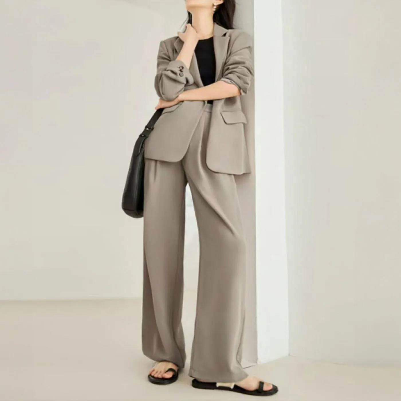 【結婚式】GIRL セットアップ くすみブルー Mサイズ RUIRUE BOUTIQUE レディース ママスーツ セットアップ