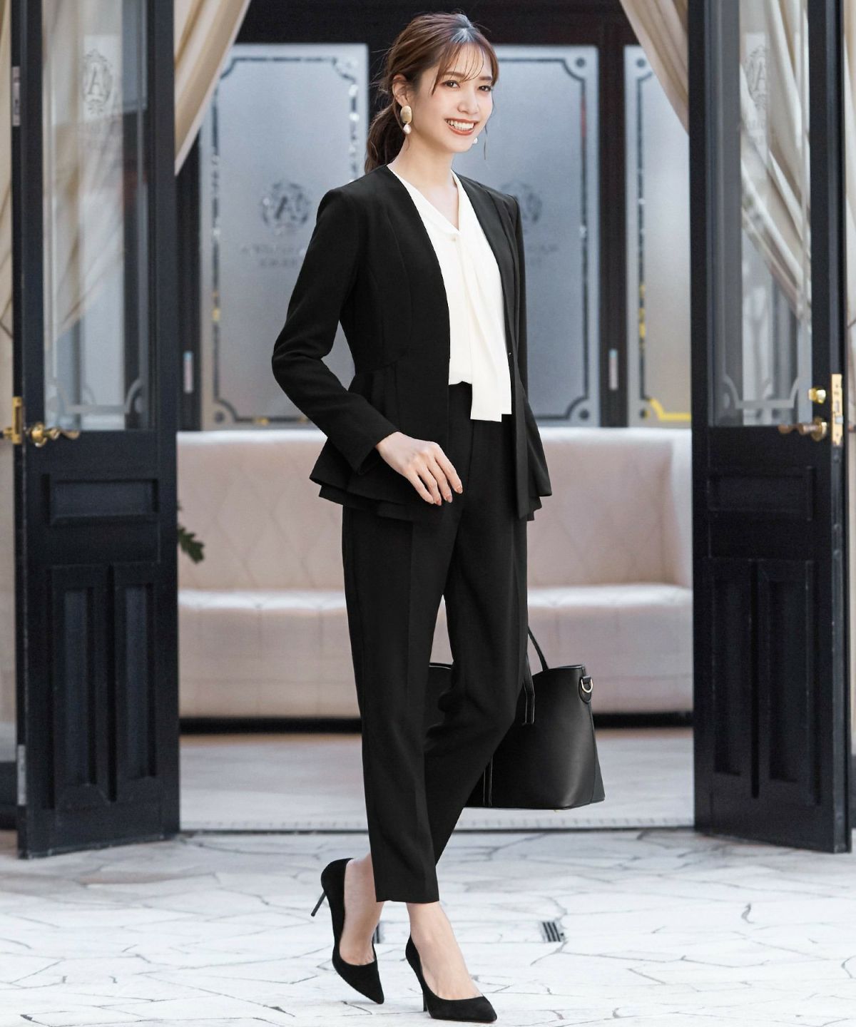 Flolia GIRL フォーマル パンツスーツ　3点セット　L GIRL DRESS FOR NOW スーツ レディース ビジネス フォーマル