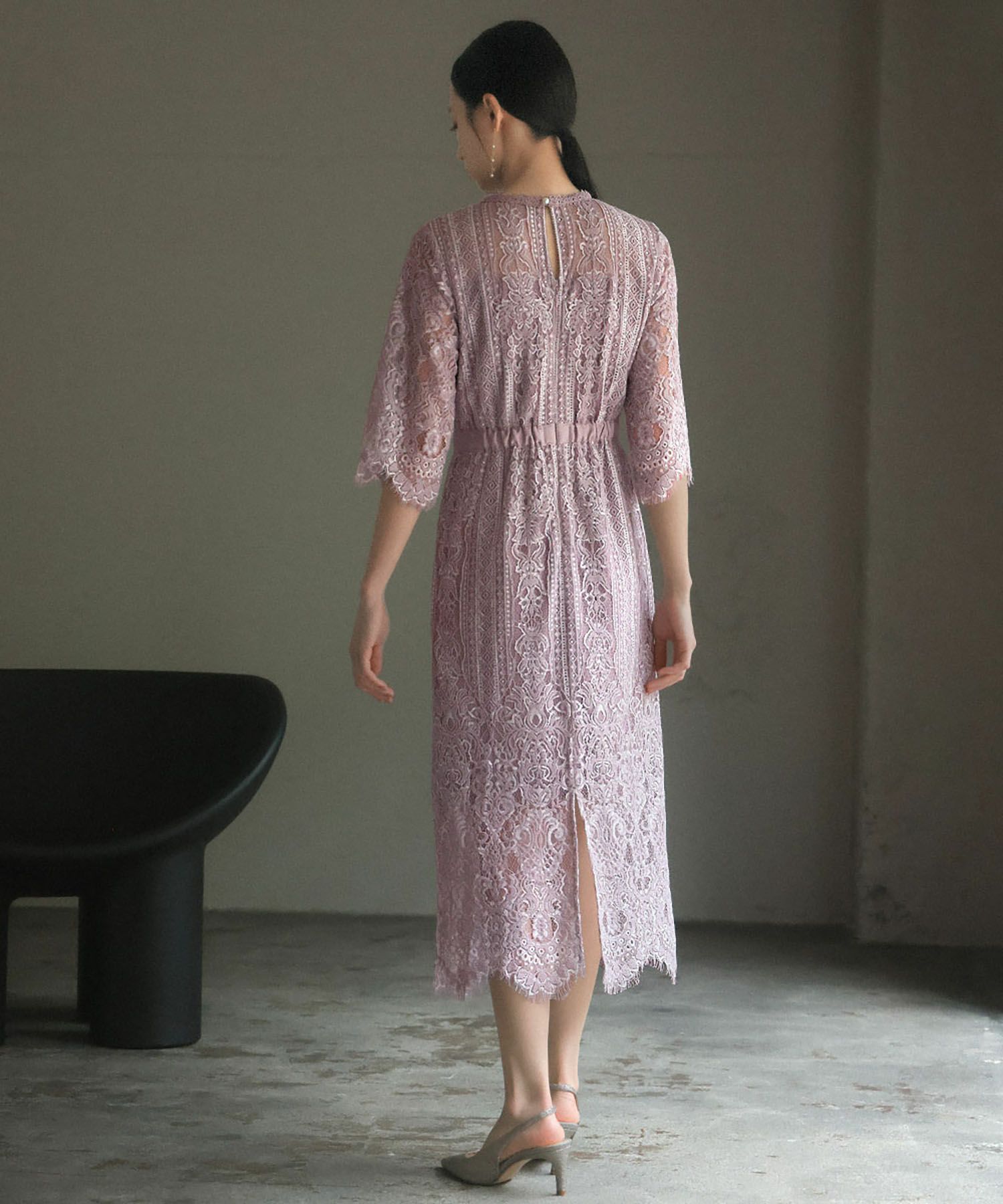 GIRL パーティドレス ピンク レース ワンピース Mサイズ 美品