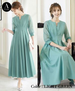 結婚式・お呼ばれ対応 | キーネックワンピース - パーティー