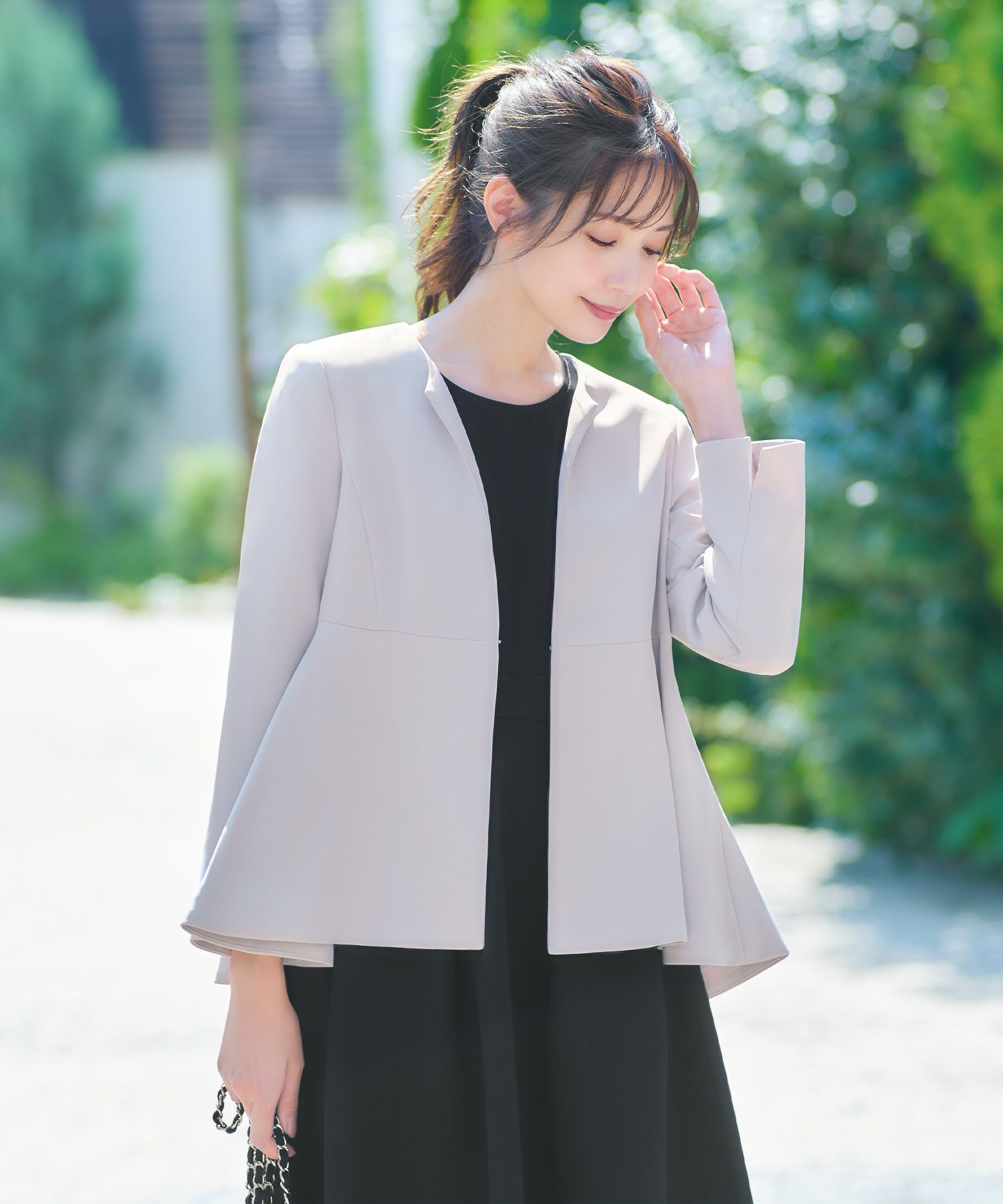 結婚式・お呼ばれ対応 | ペプラムデザイン結婚式ジャケット  