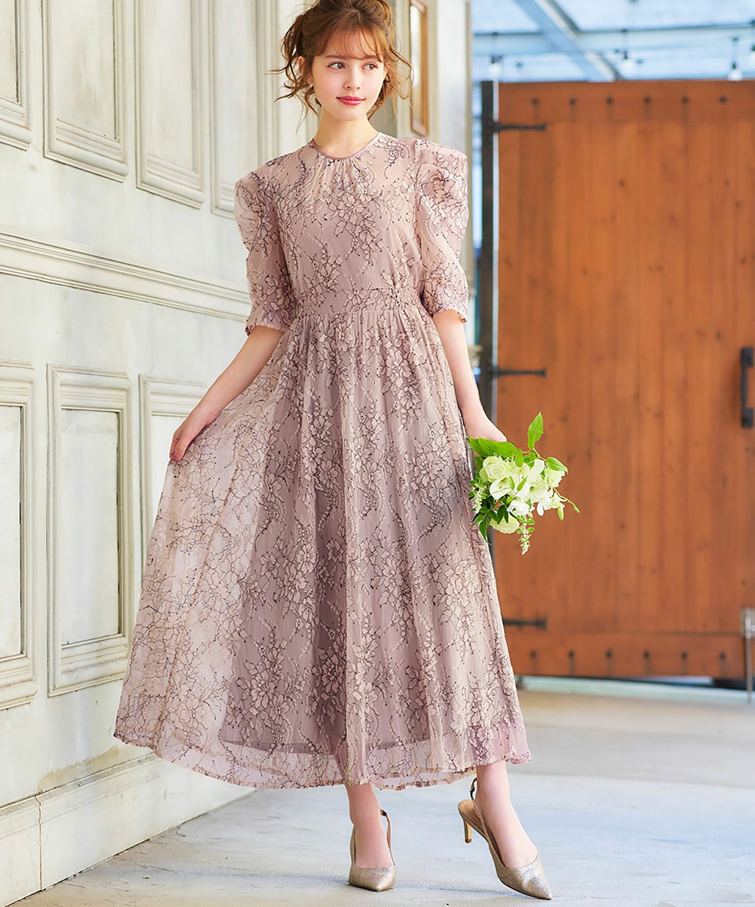 結婚式・お呼ばれ対応 | 総レースワンピースドレス - パーティードレス 