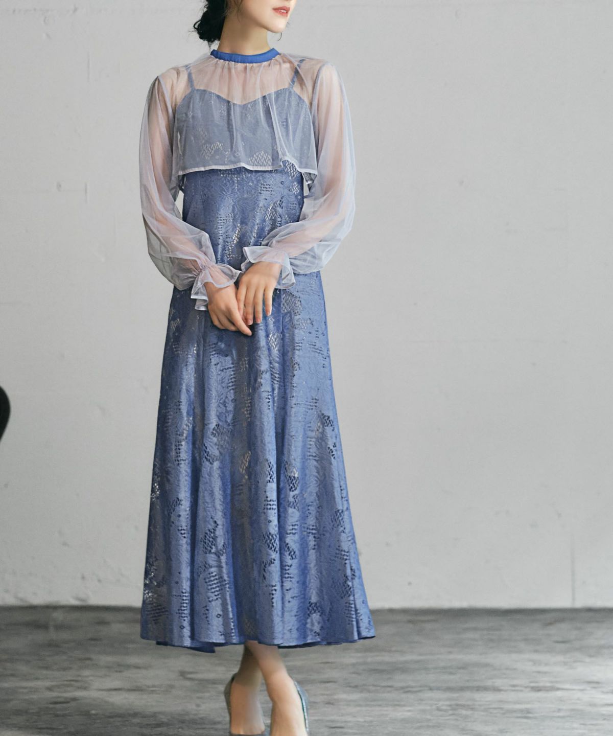 結婚式・お呼ばれ対応 | ワンピース＆ブラウス2点セットドレス