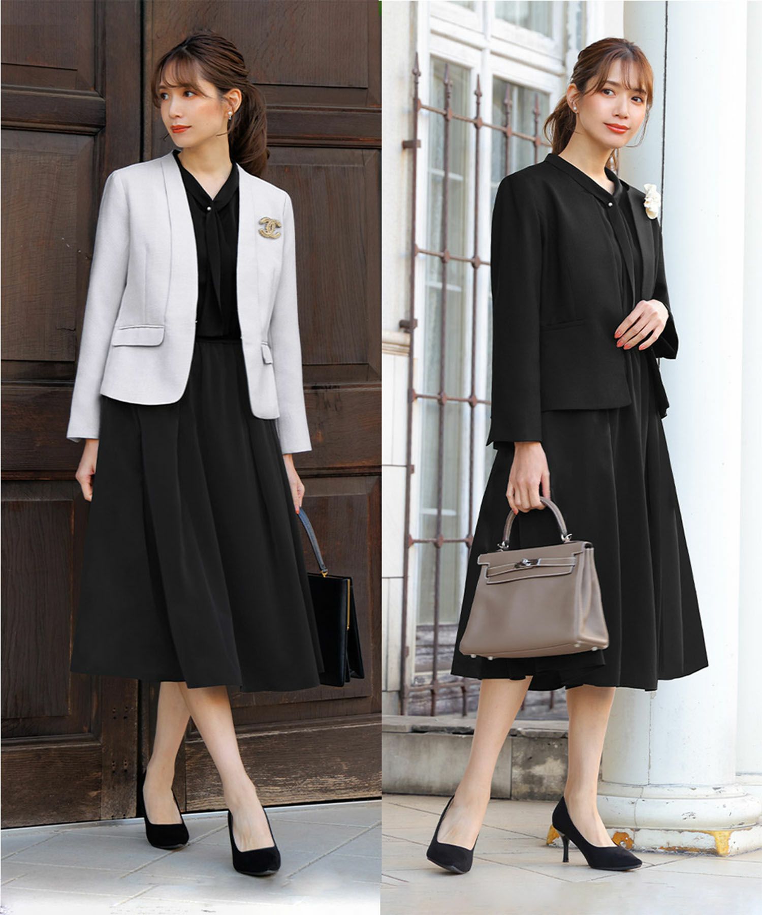 LANVIN NOIR ブラックフォーマル セットアップ ボウタイ ファンシー 