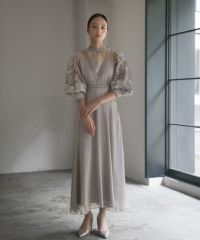 結婚式・お呼ばれ対応 | 袖フリルワンピースドレス - パーティー