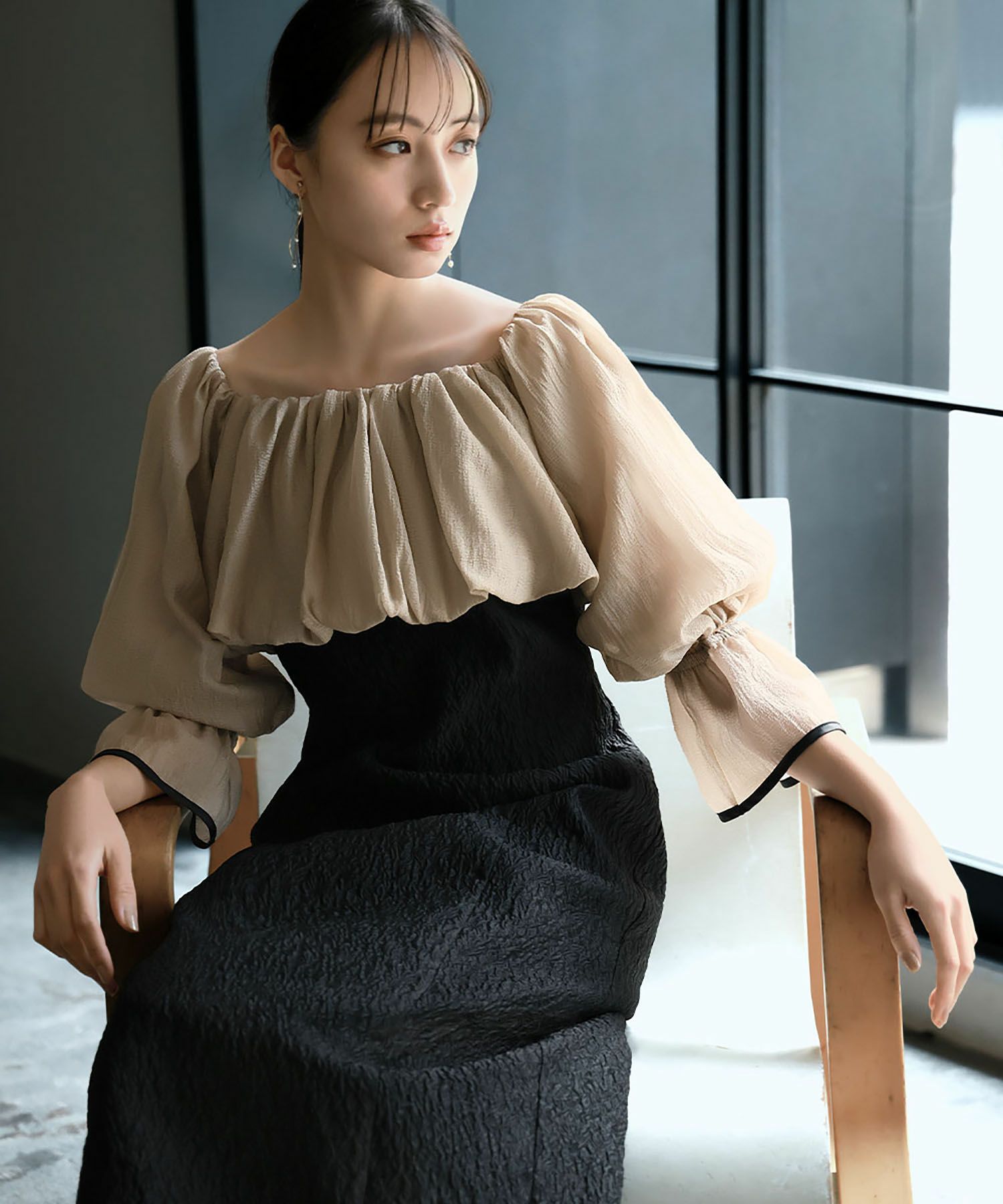 結婚式・お呼ばれ対応 | 2wayオフショルダーワンピースドレス 