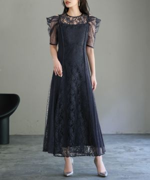★新品★GIRL オープンショルダーレースワンピース結婚式 二次会　パーティー 結婚式・お呼ばれ対応 | オープンショルダーワンピースドレス