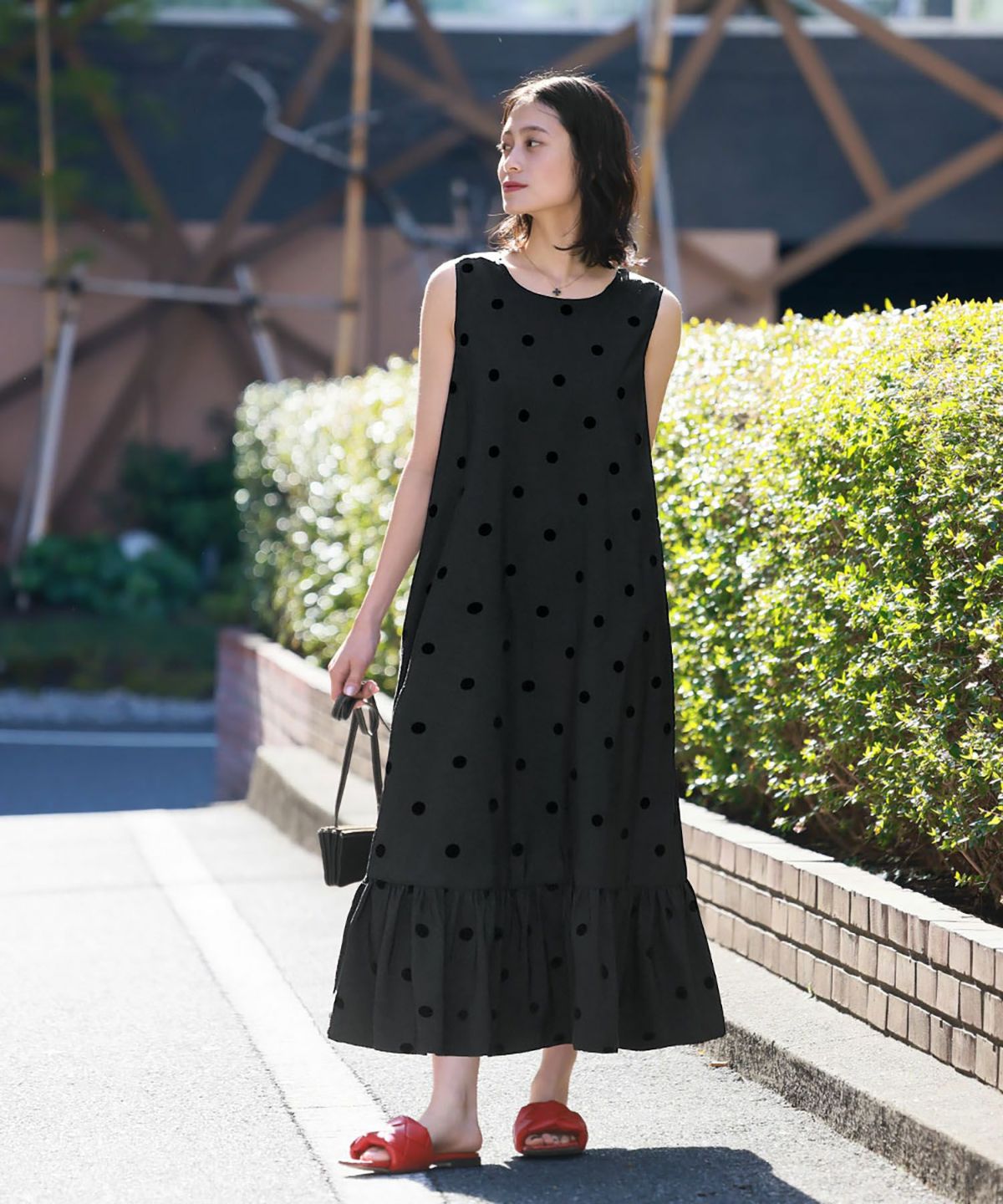 Fanaka ティアードロングワンピース ドットブラック ONE SIZE 楽天市場】Fanaka ドットプリントソフトクリンクルティアード