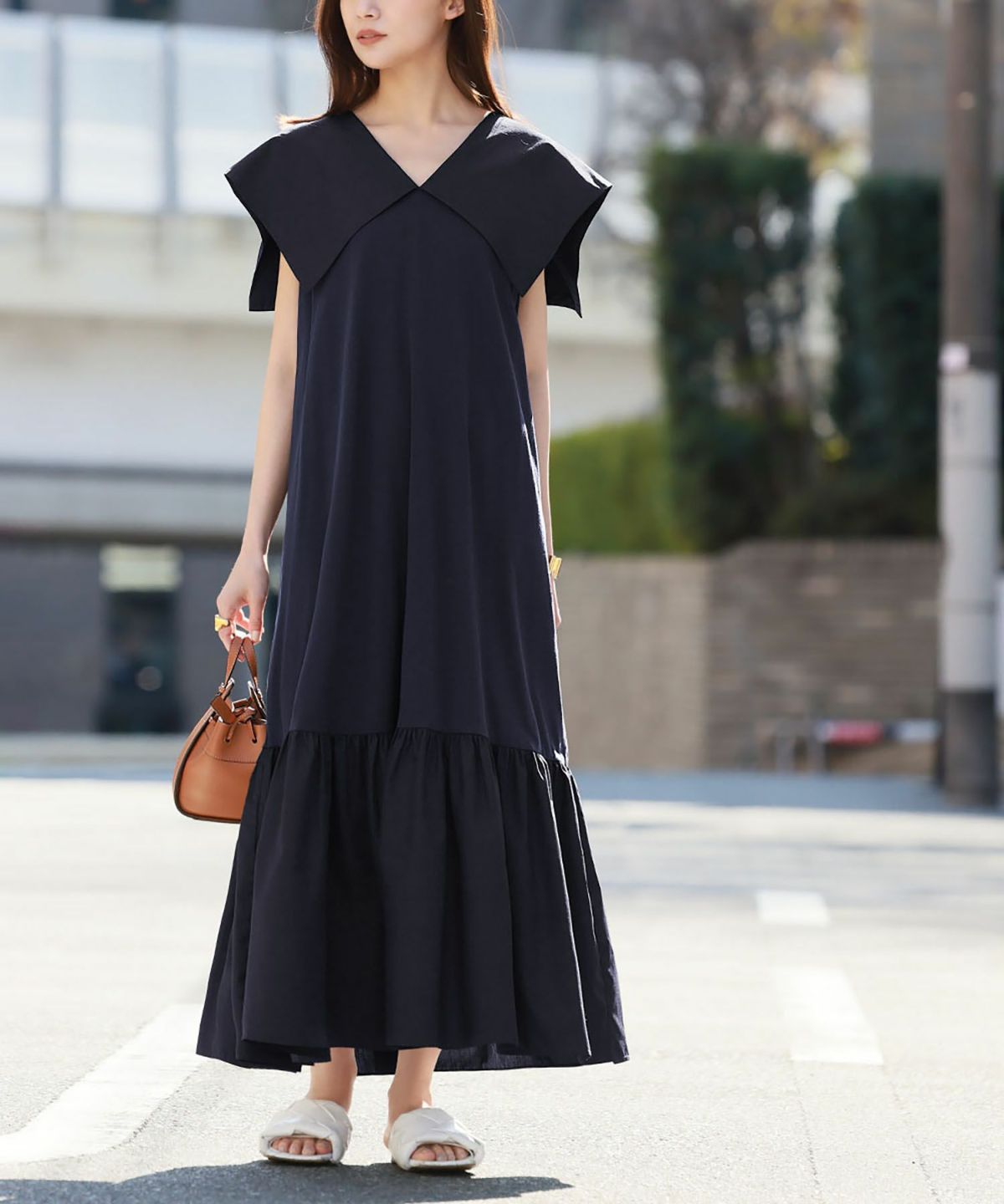 希少☆the9shop☆EVERYDAY DRESR LONG ワンピース 紺色 ワンピース&ドレス | THE9SHOP