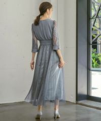 結婚式・お呼ばれ対応 | レース×チュールプリーツドレス