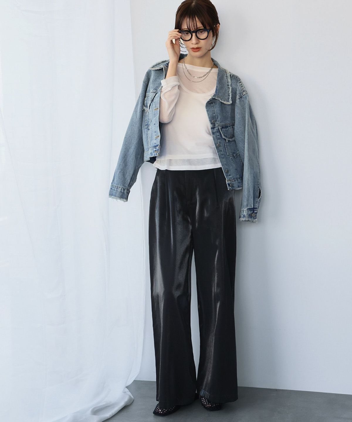 身長：166cm　着用サイズ：FREE　B：72 / W：59 / H：82