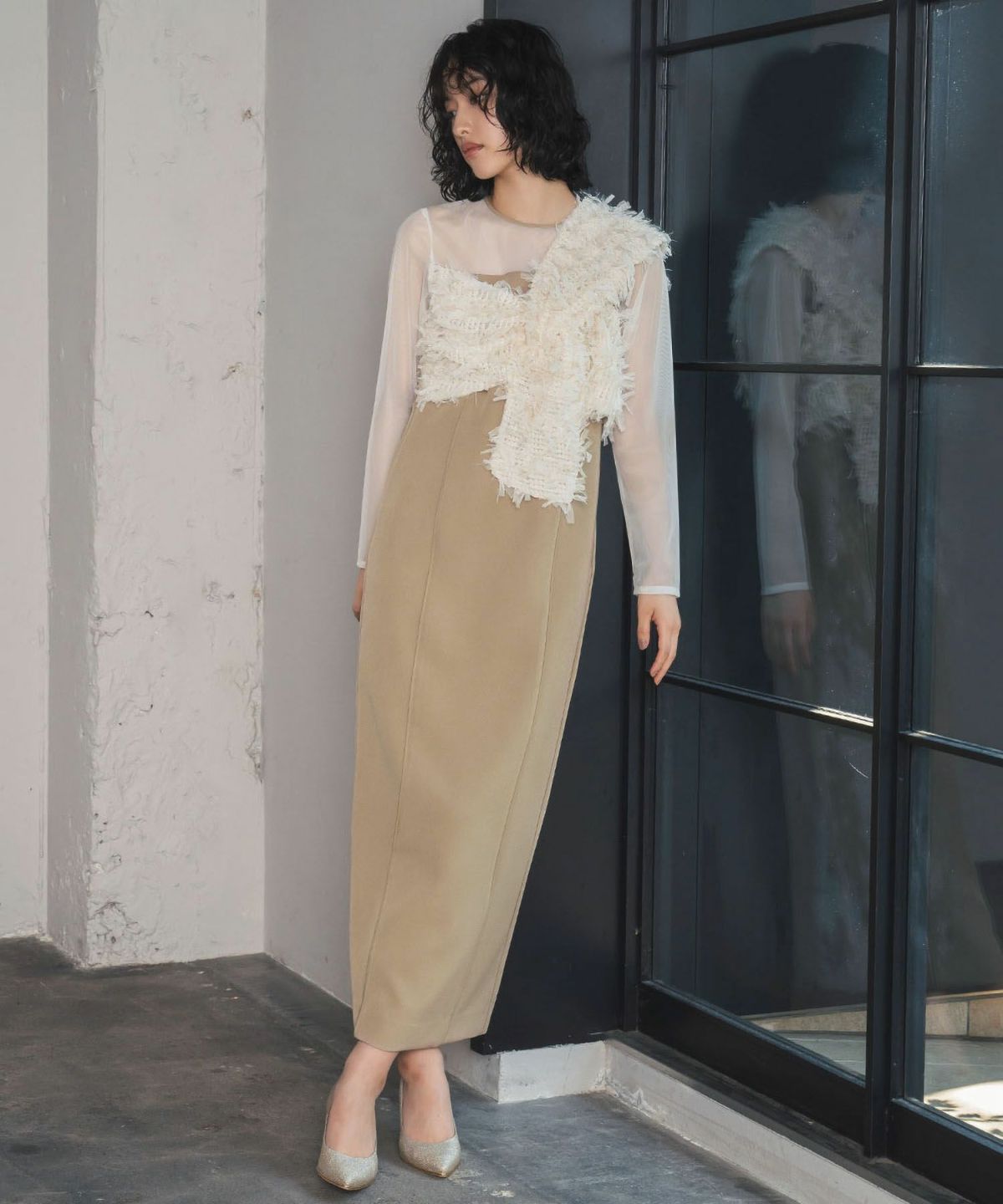 結婚式・お呼ばれ対応 | フリンジグリッターパーティードレス