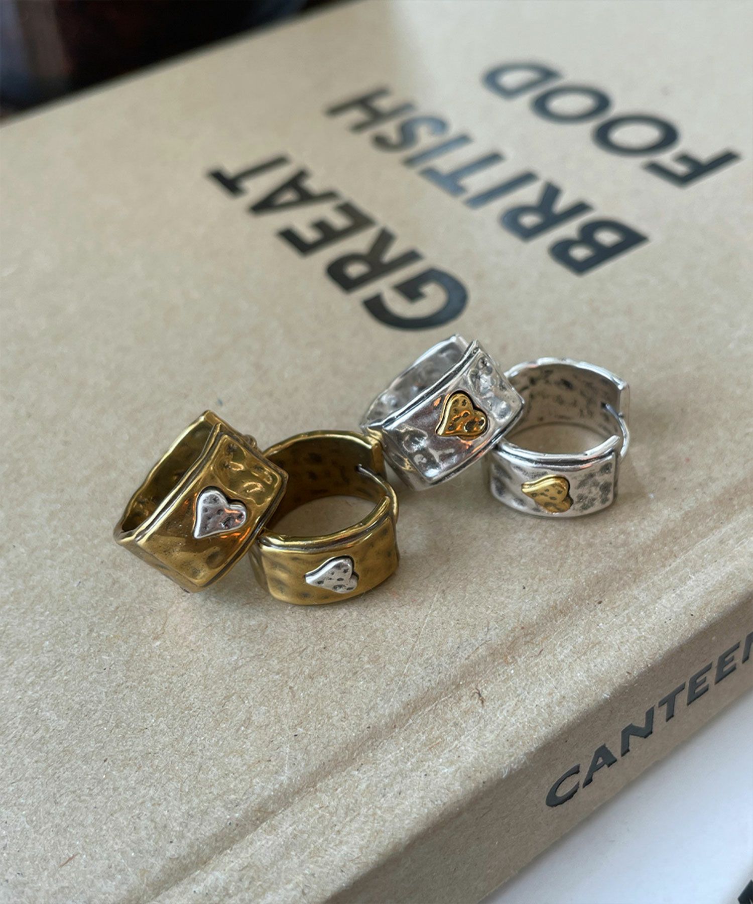 結婚式・お呼ばれ対応 | メタルハートワイドフープピアス - パーティー 
