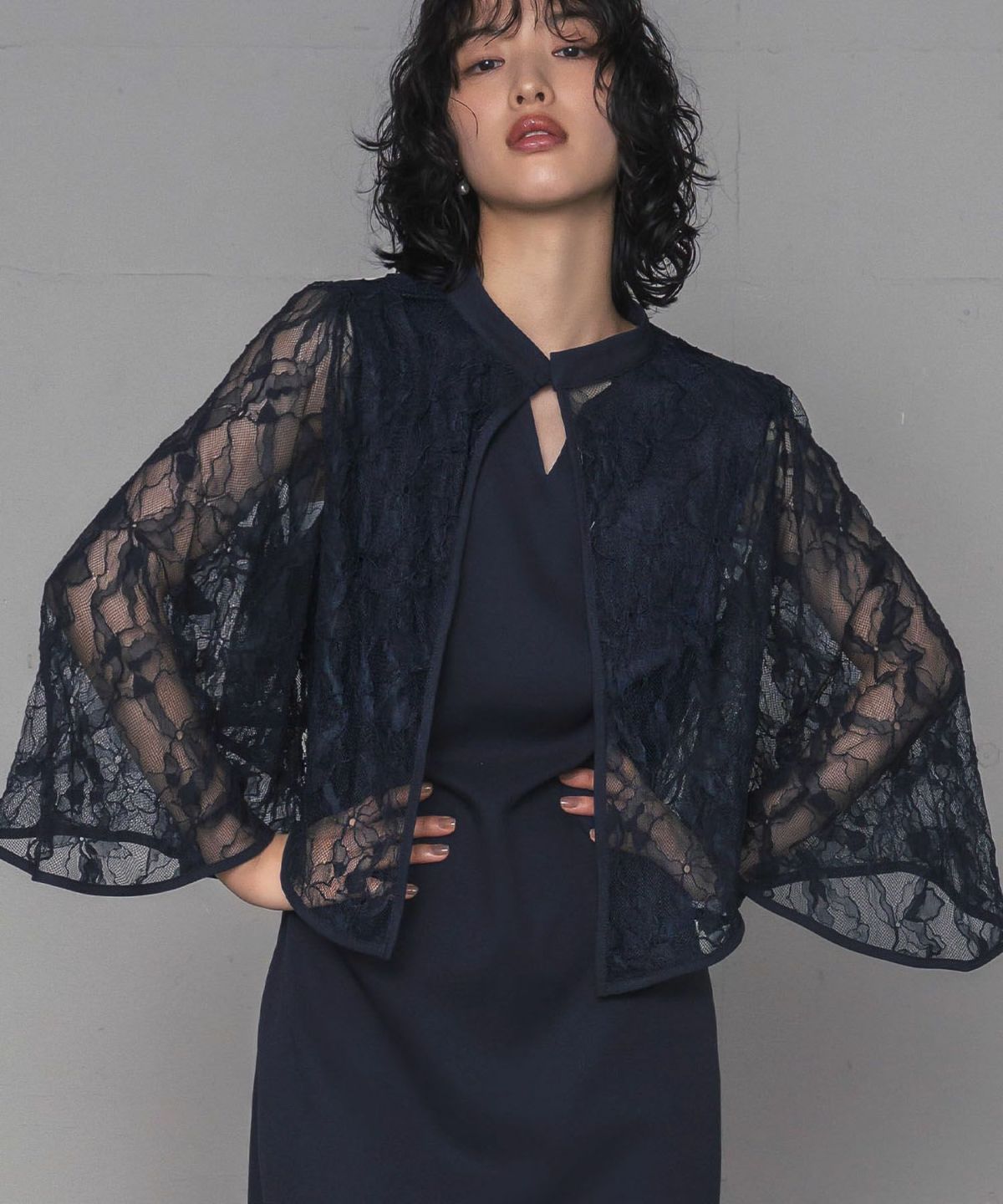 Ameri（アメリ）の「3WAY LAYERED LACE DRESS（ワンピース