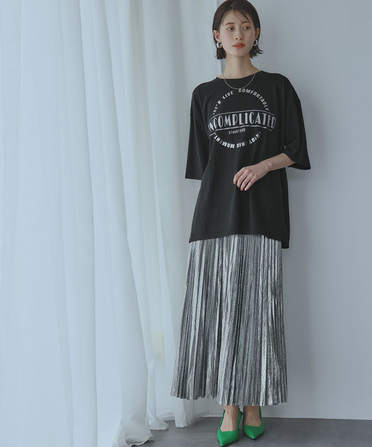 身長：166cm　着用サイズ：FREE　B：72 / W：59 / H：82