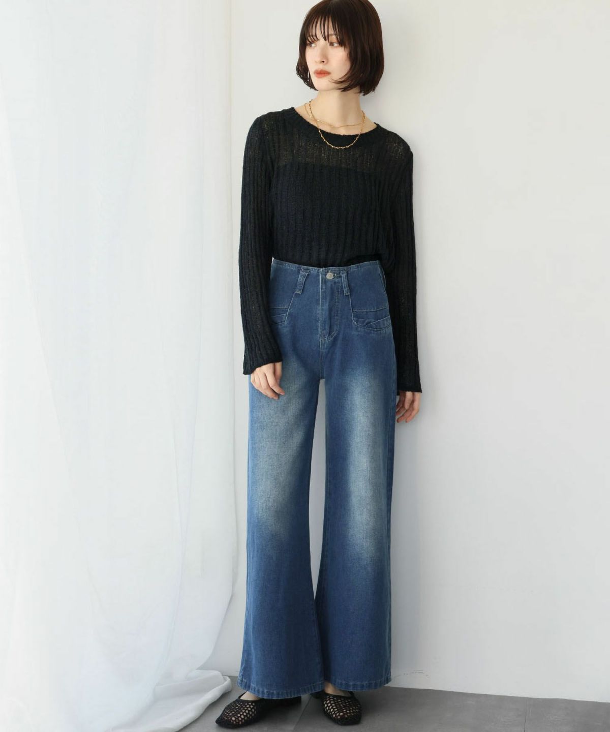 身長：166cm　着用サイズ：FREE　B：72 / W：59 / H：82