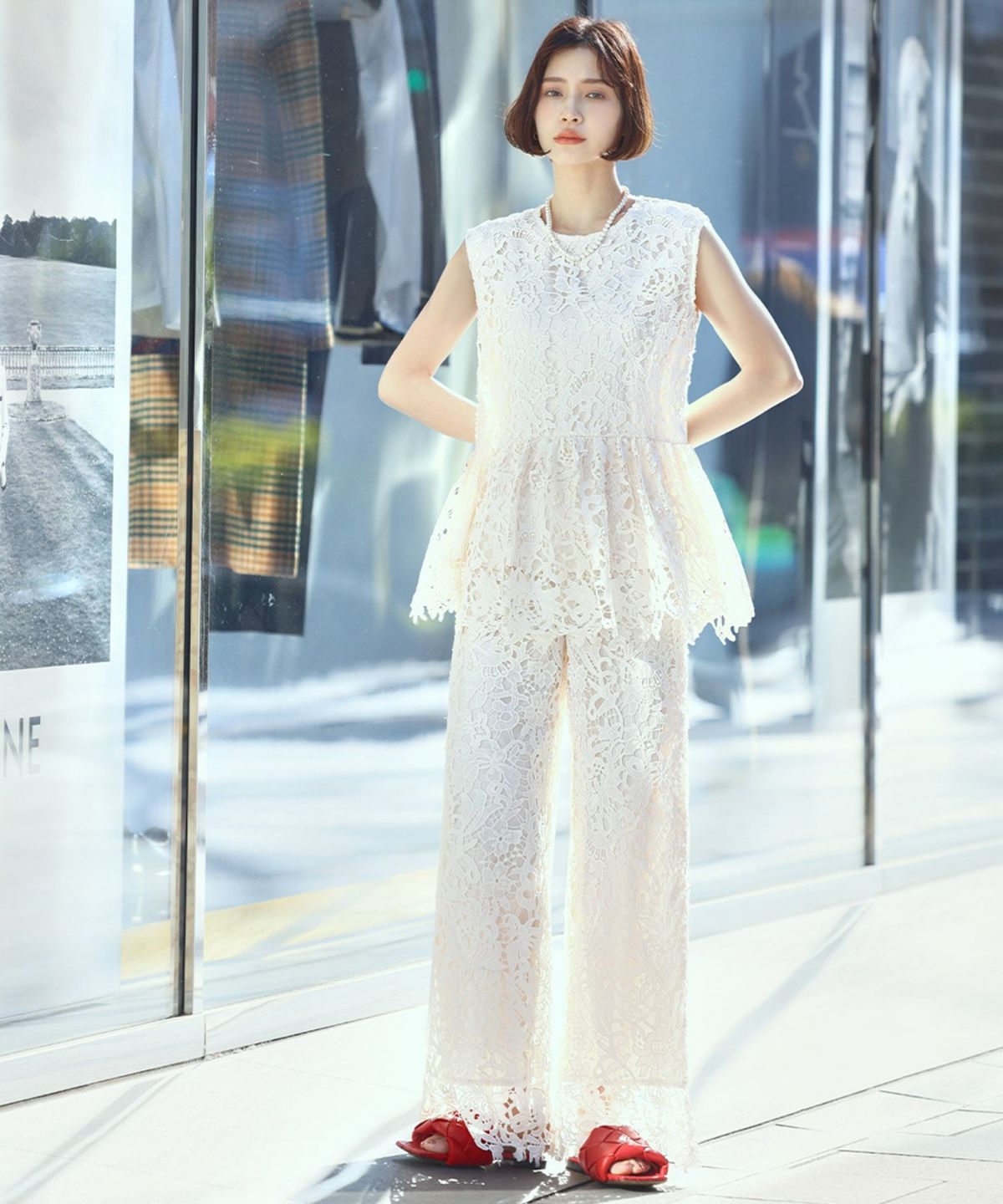 身長：162cm　着用サイズ：FREE