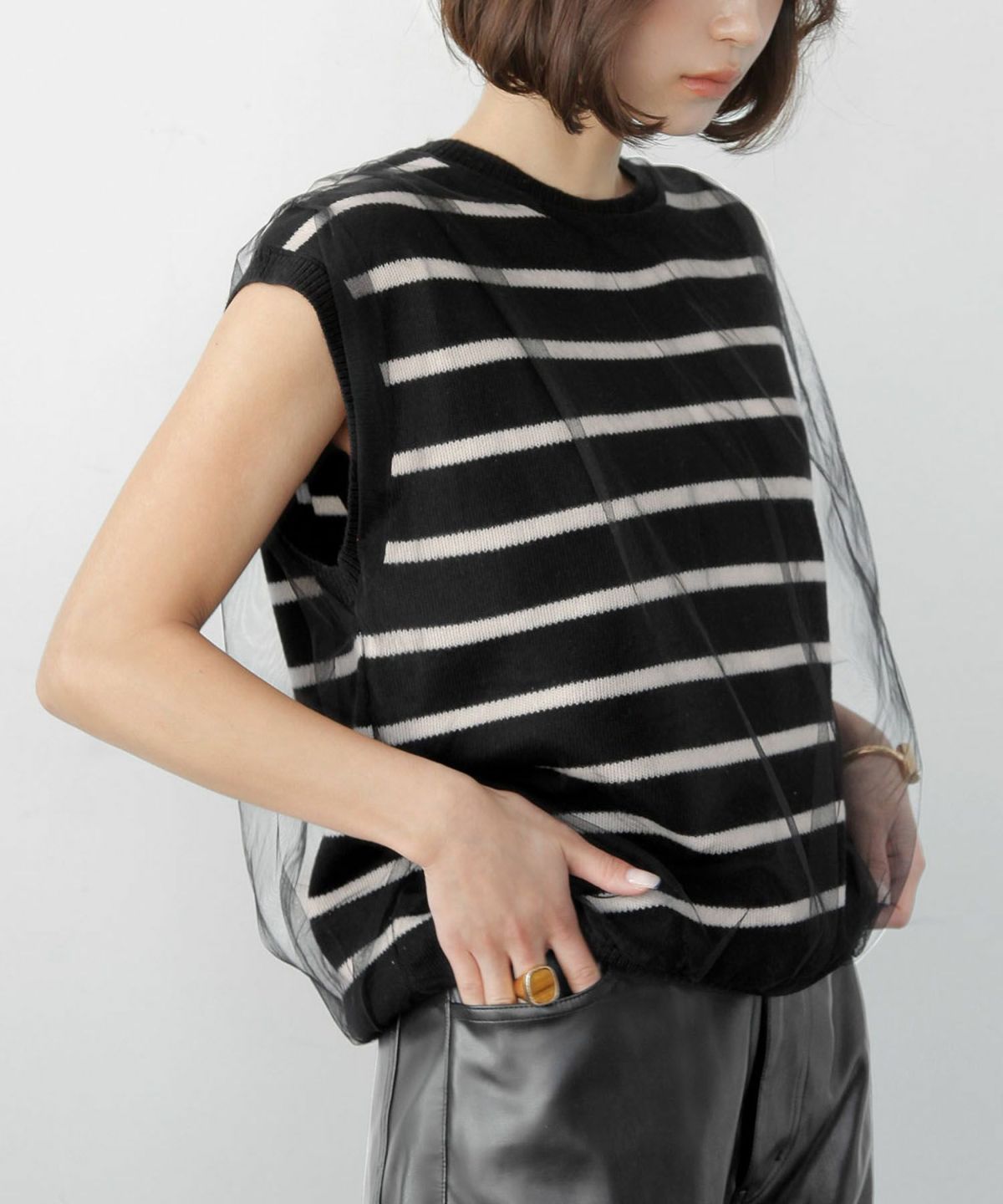 身長：162cm　着用サイズ：FREE