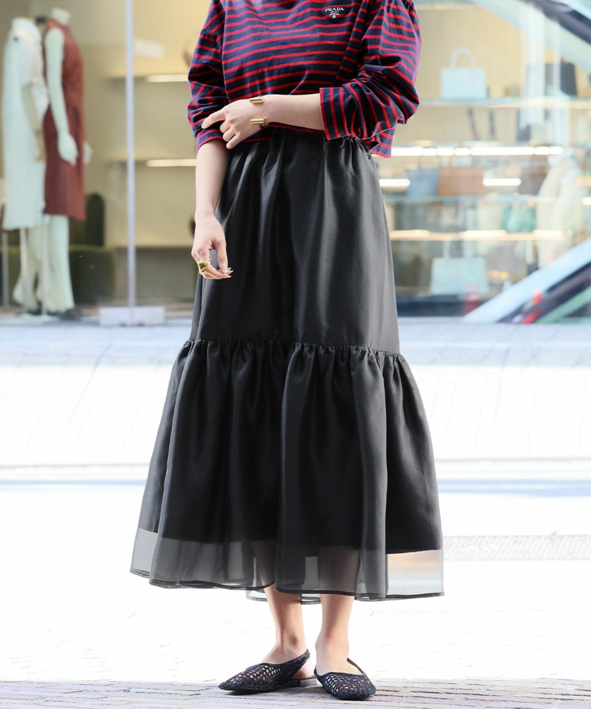 身長：162cm　着用サイズ：FREE