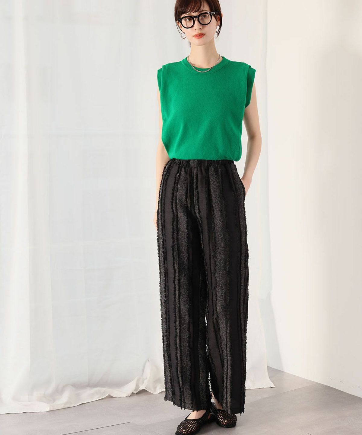 身長：166cm　着用サイズ：FREE　B：72 / W：59 / H：82