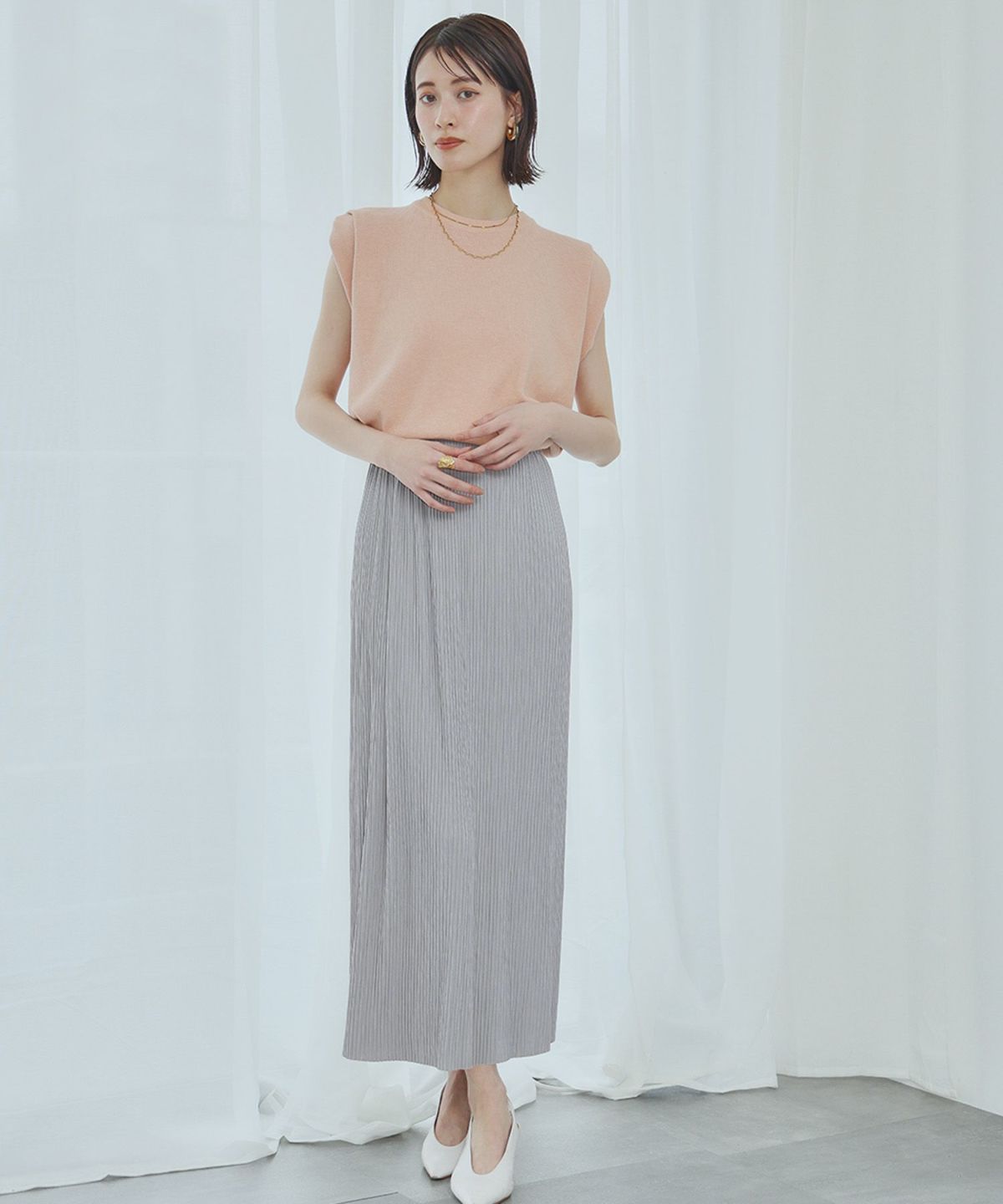 身長：166cm　着用サイズ：FREE　B：72 / W：59 / H：82