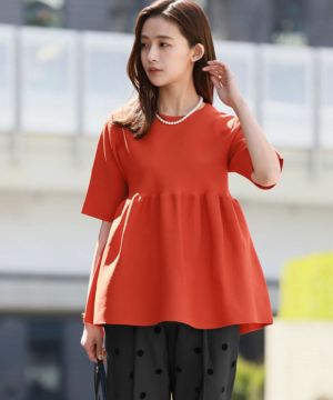 ルフィル　フレアニット　24ss　プルオーバー　ペプラム　シャツ　春夏　完売 ルフィル フレアニット 24ss プルオーバー ペプラム シャツ 春夏