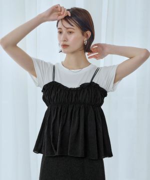 デイリー・カジュアル対応 | シフォンキャミソール&Tシャツ