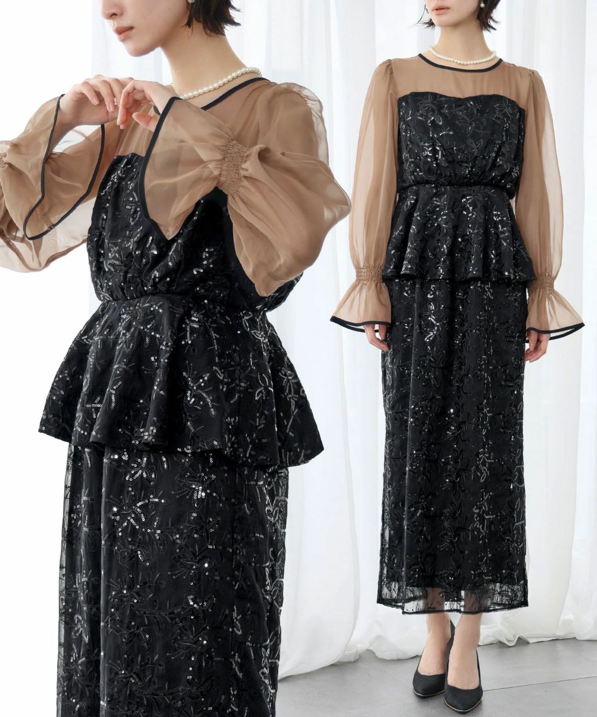 身長：166cm　着用サイズ：Mサイズ　B：72 / W：59 / H：82