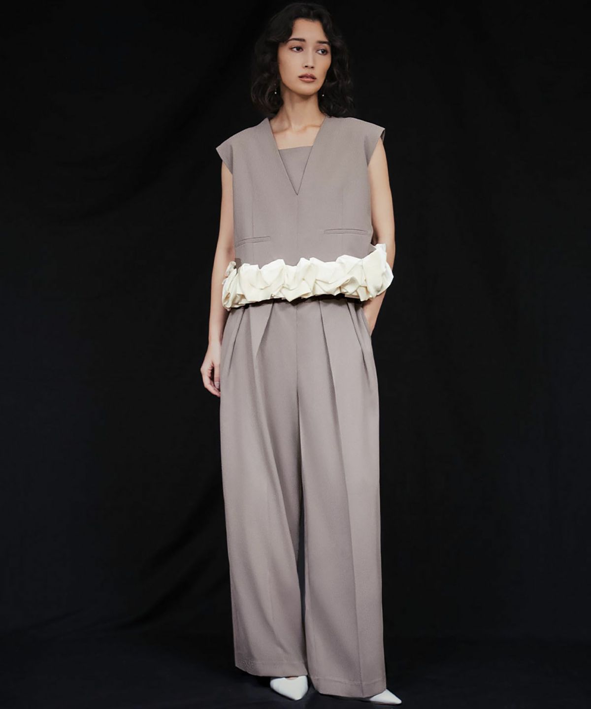 身長：167cm　着用サイズ：Mサイズ　B：78 / W：56 / H：86