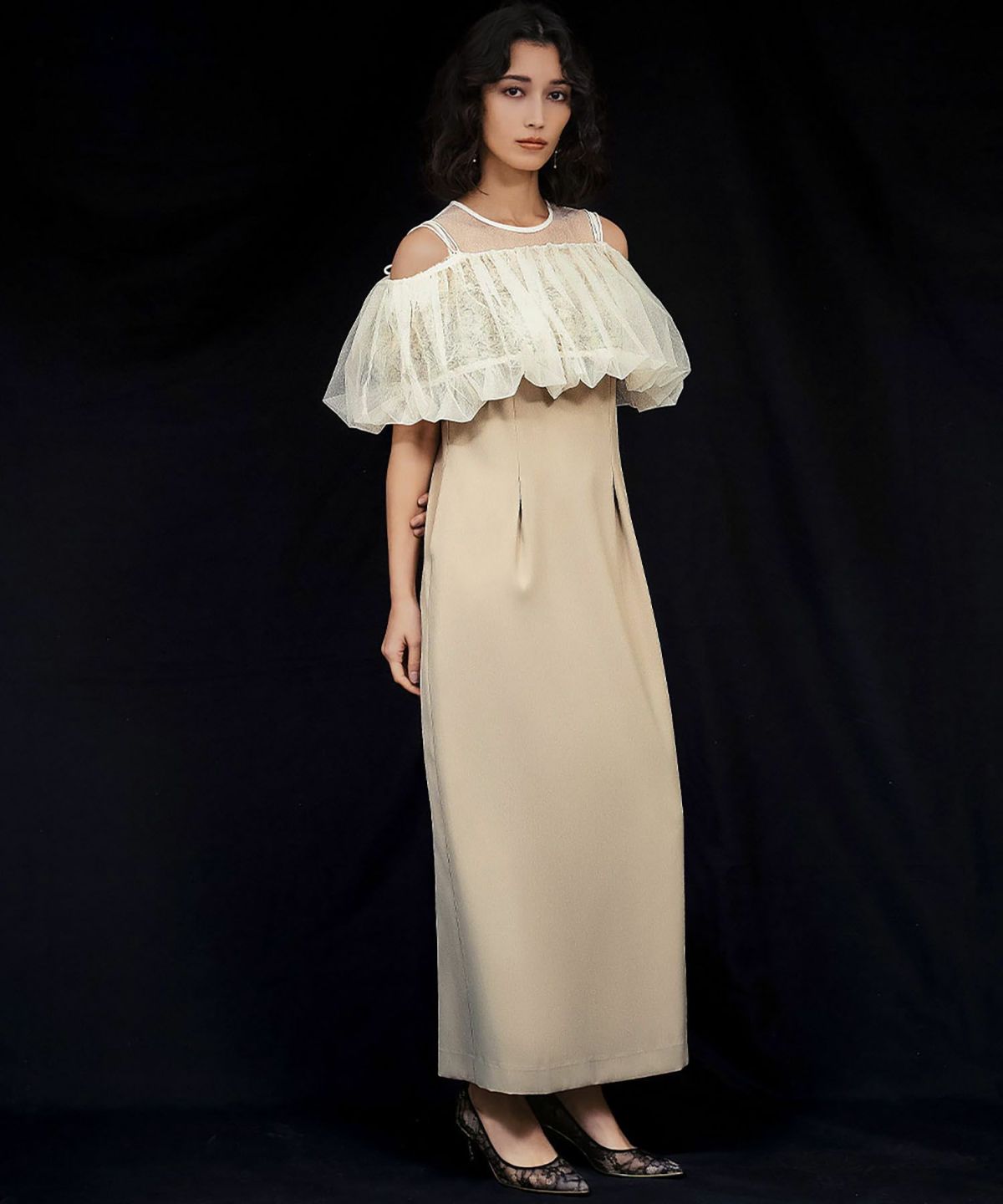 身長：167cm　着用サイズ：Mサイズ　B：78 / W：56 / H：86