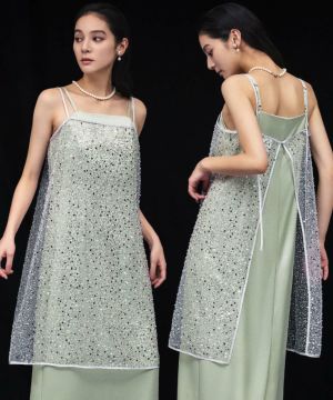 スパンコール パーティ―ドレス キャミソール a30606.jpg