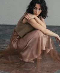 身長：167cm　着用サイズ：Mサイズ　B：78 / W：56 / H：86