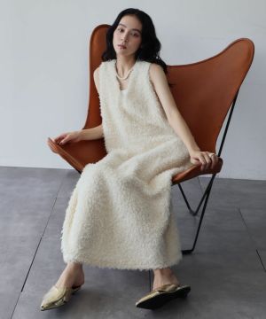 ホワイト ダブルニット ペプラムジャケット ウォッシャブル】ダブルフェイス ペプラムノーカラージャケット