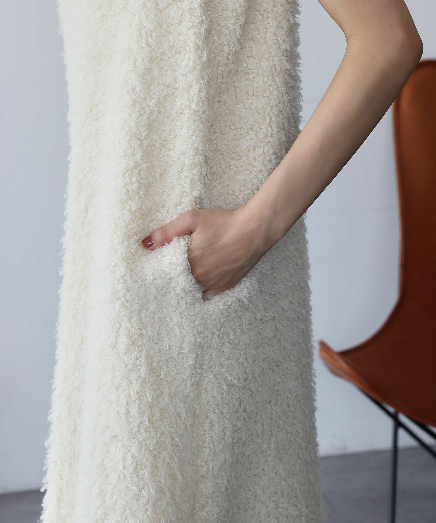 デイリー・カジュアル対応 | VネックボアAラインワンピース
