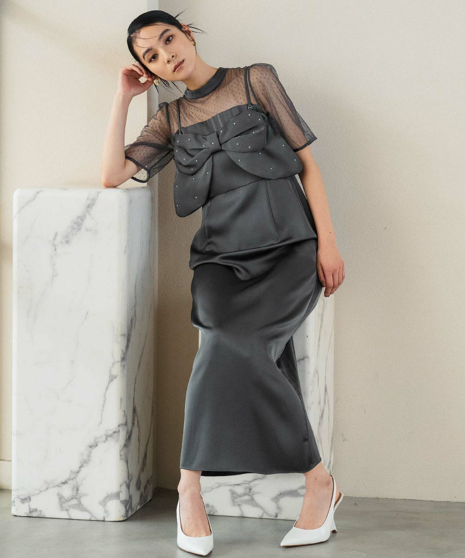 結婚式・お呼ばれ対応 | ビスチェ＆ワンピース2点セットドレス