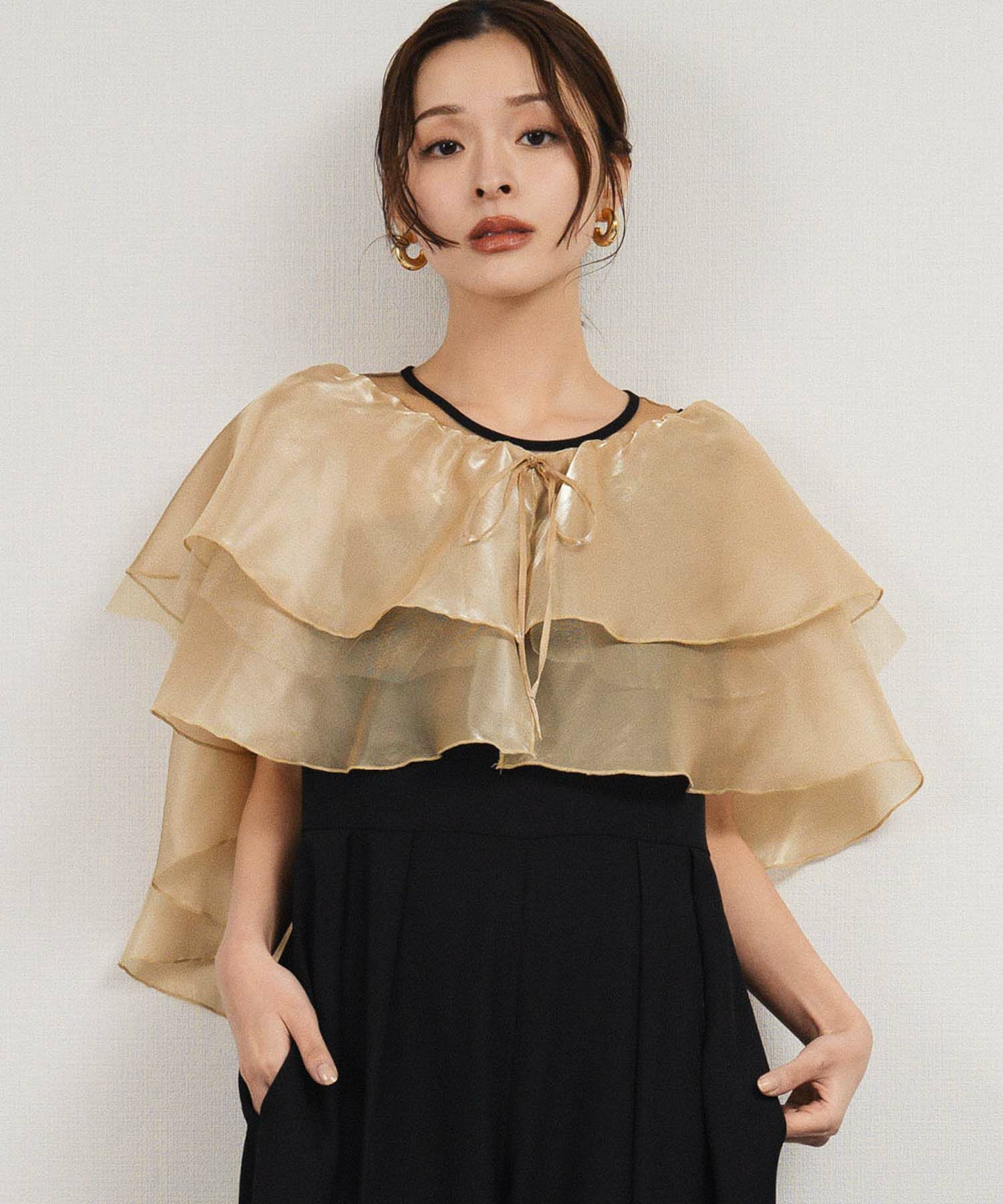 結婚式・お呼ばれ対応 | フリル＆オールインワン2点セットドレス