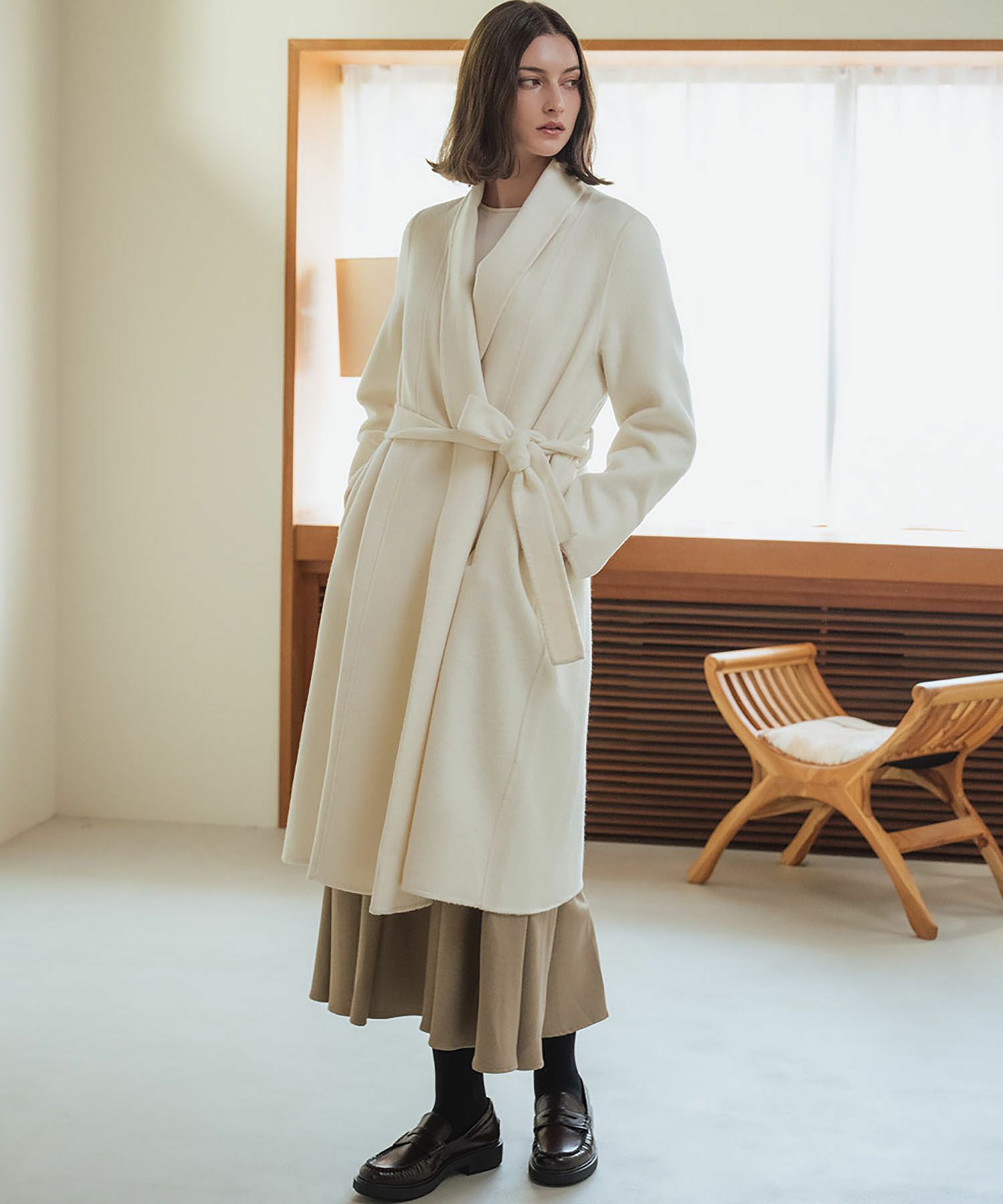 【美品】ザ•ロウ THE ROW ガウンコート アルパカ ザロウ THE ROW ケープカラーコート ガウンコート アウター ロング