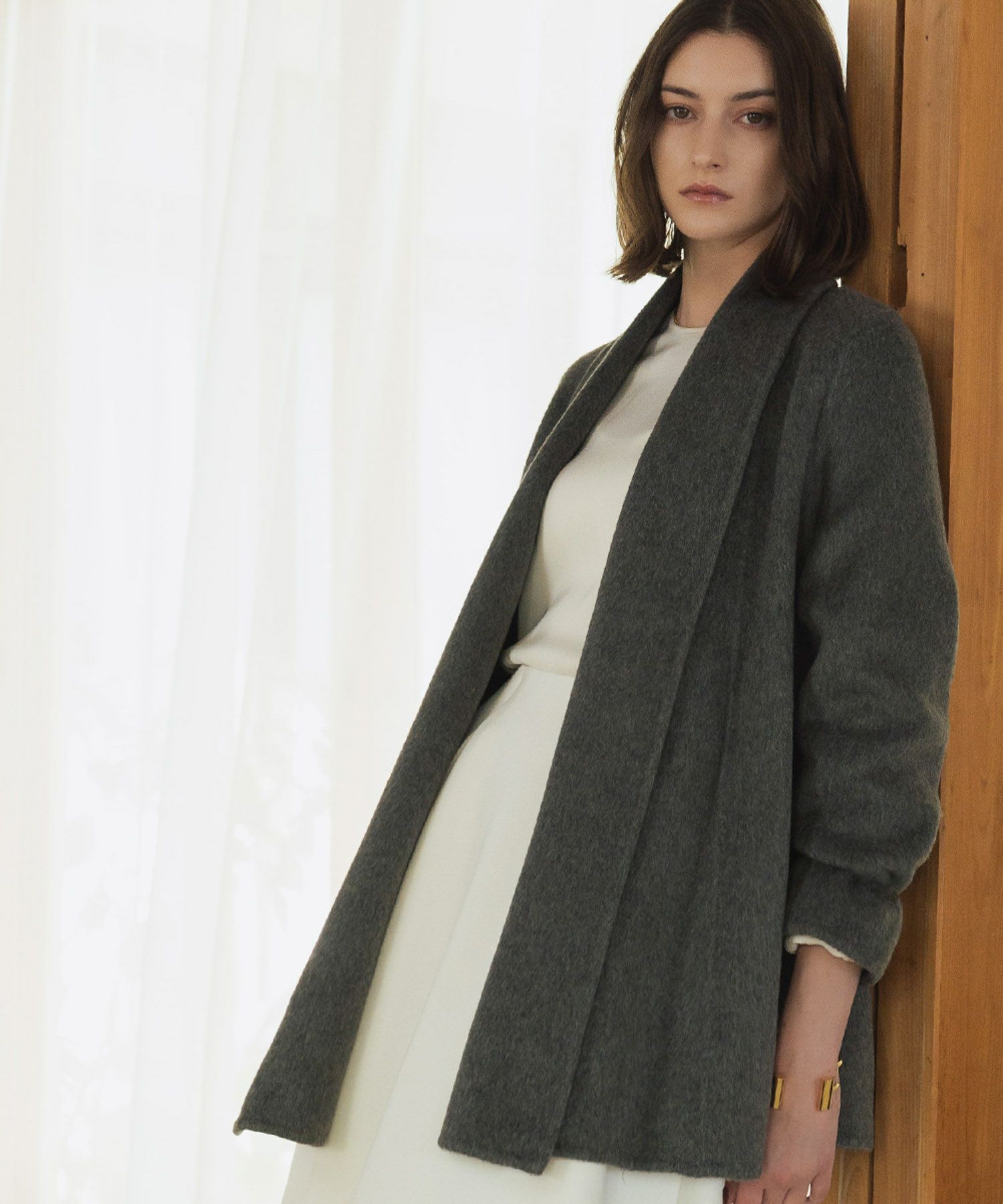 ちょっと大人のタイニーショールコート select MOCA（セレクトモカ）の「ショールカラーミドルコート（その他