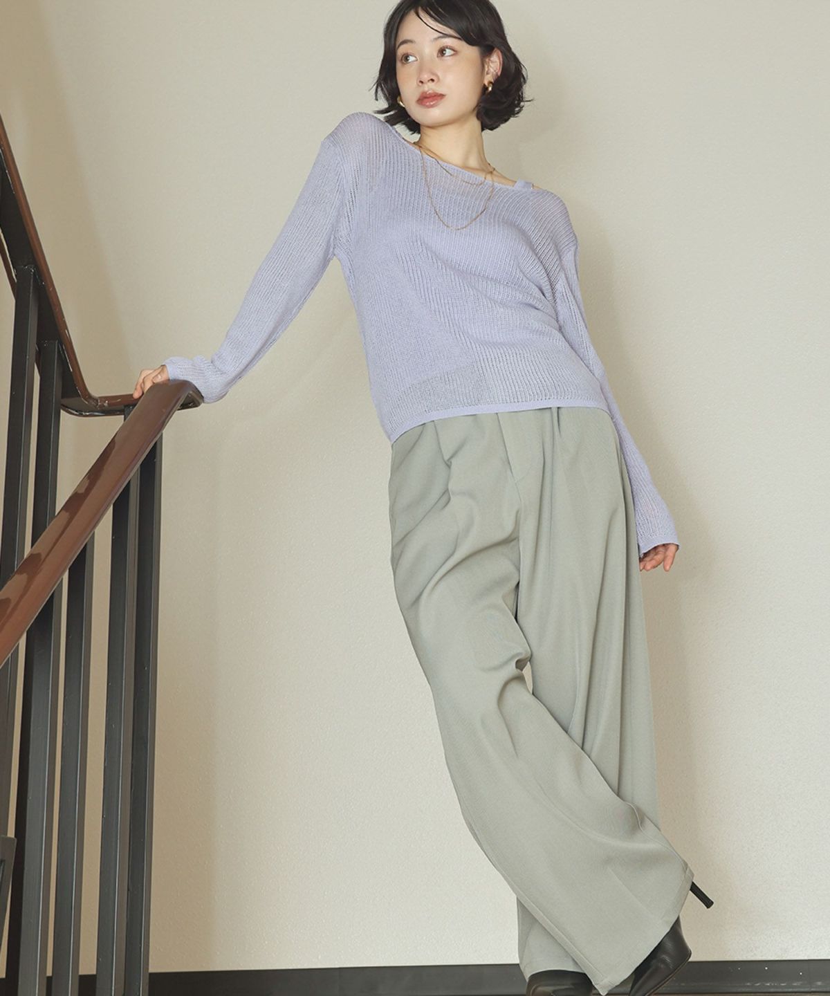 身長：157cm　着用サイズ：FREE　B：82 / W：63 / H：87