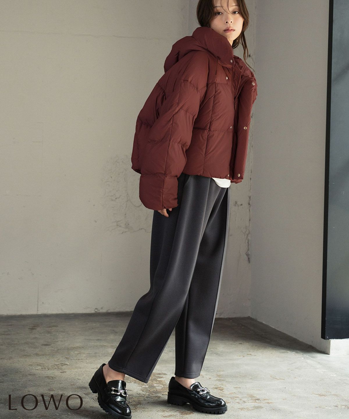 身長：170cm　着用サイズ：FREE　B：86 / W：61 / H：87