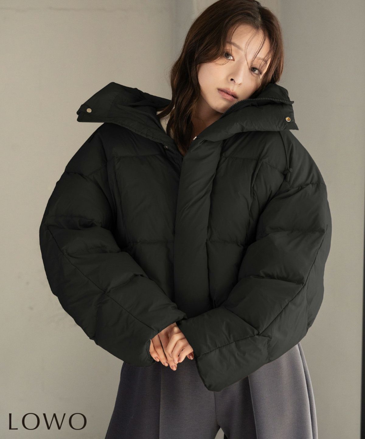 身長：170cm　着用サイズ：FREE　B：86 / W：61 / H：87